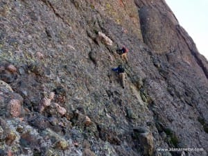 Andy and friend gingerly making their way across another Class 4 barrier