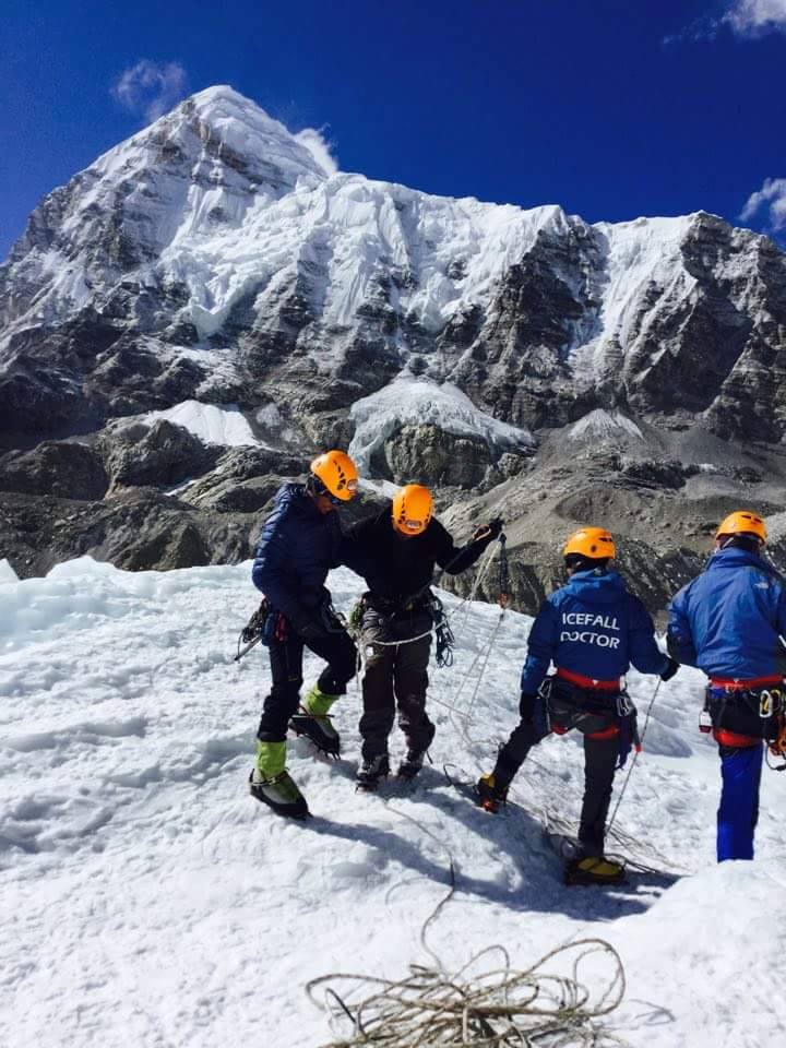 Icefall Doctors training in 2016. Courtesy of Pemba Sherpa