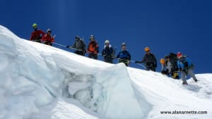Climbing in the Khumbu Icefall in 2015
