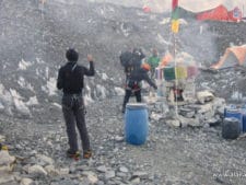 Leaving Altitude Junkies Base Camp for first trip in 2016 IcefallLeaving Altitude Junkies Base Camp for first trip in 2016 Icefall