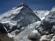 Climbing in the Khumbu Icefall