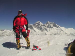 Alan on the summit of Ama Dablam October 26, 2000