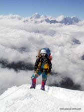 Lhapka Sherpa on Ama Dablam in 2000
