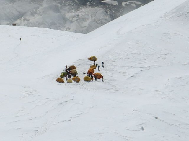 Approaching Camp 3 on K2 in 2014 by Alan Arnette