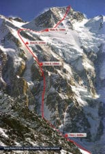 Kinshofer route on Nanga Parbat