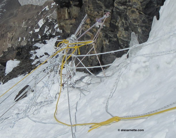 K2 Ropes in 2014 on Black Pyramid
