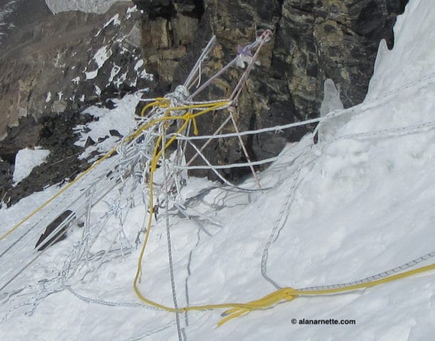 K2 Ropes in 2014 on Black Pyramid