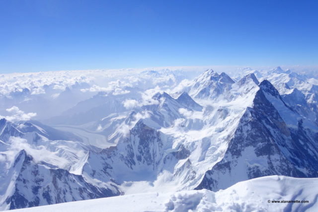 K2 Summit View into China. © www.alanarnette.com