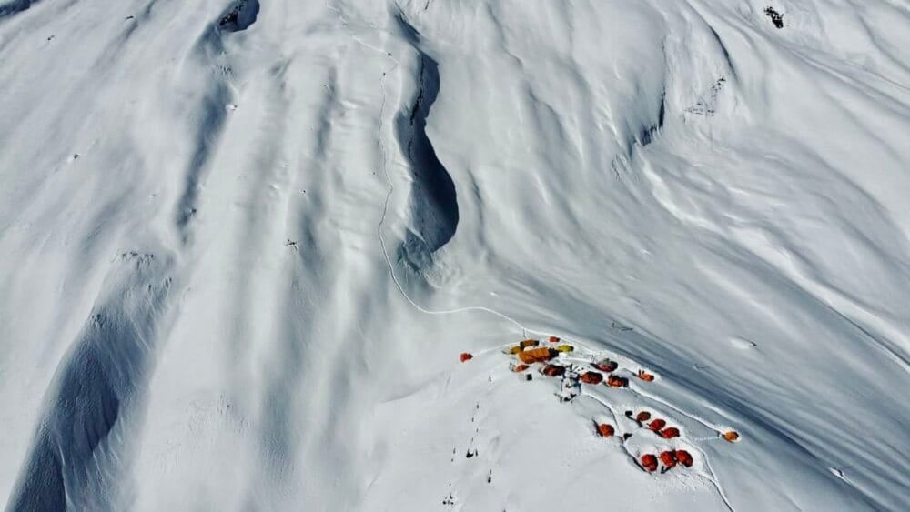 Manaslu Camp January 2022 by Simone Moro