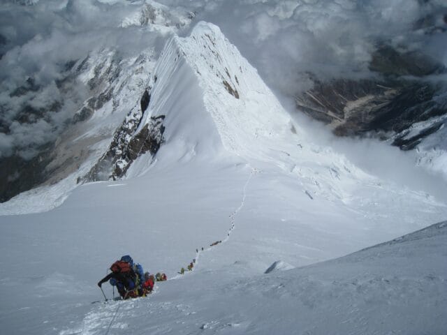 Manalsu between C4 and C3 in 2013 by Alan Arnette