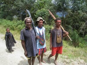 Locals at Bilogia West Papua New Guinea for Carstensz Pyramid