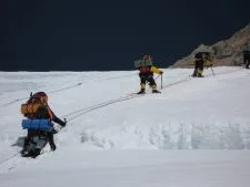 Dodging crevasses on Denali