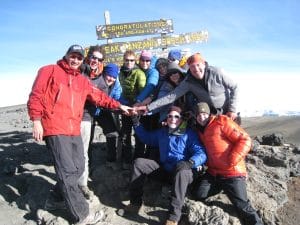 Team on Kilimanjaro's summit