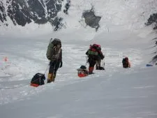 Leaving Basecamp at the airstrip on the Kahiltna Glacier
