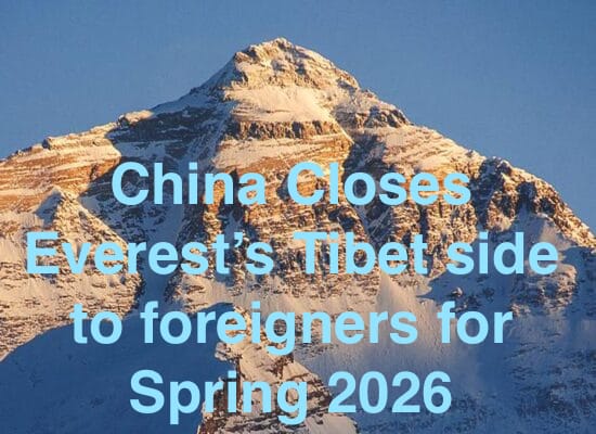 China closes Everest 2026