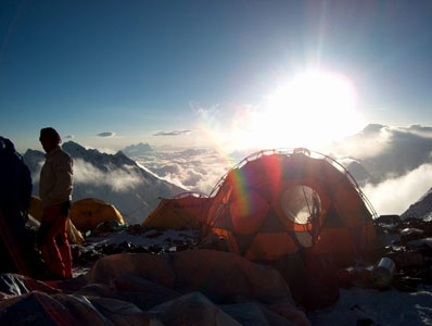 South Col at sunset