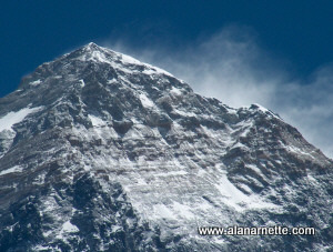 Summit ridge of Everest