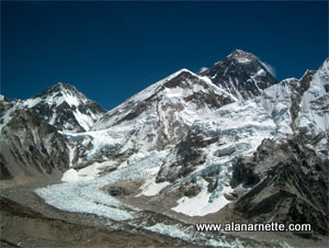 Everest, Lhotse, Nuptse, Khumbu Icefall from Kala Patar