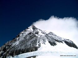 Everest Summit Pyramid viewed from South Col in 2003