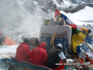 Puja at Everest Basecamp