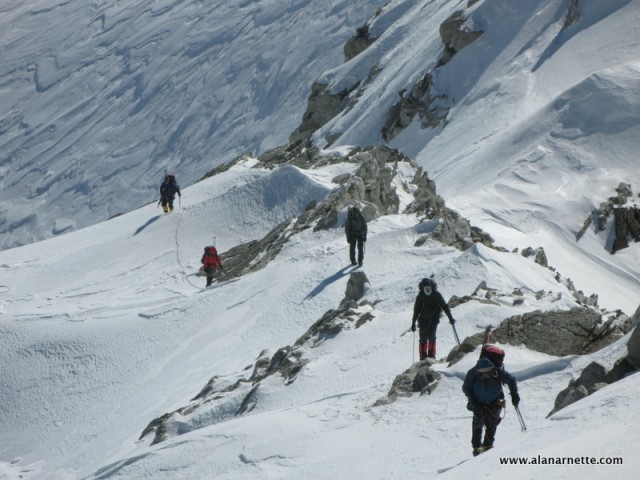 Team Working the Ridge to Vinson's Summit